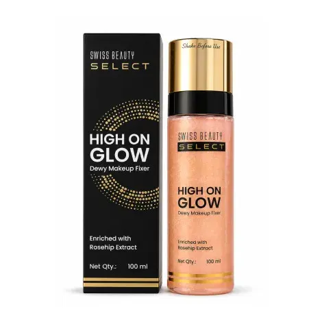 Swiss Beauty Select High On Glow Dewy Makeup Fixer 100ml — SWISS BEAUTY makeup product