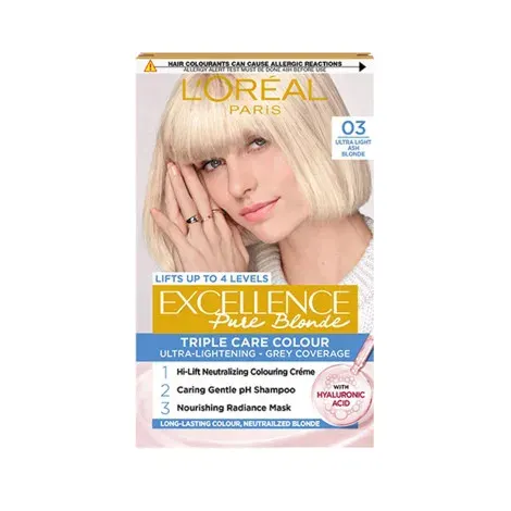 L'Oreal Excellence Pure Blonde Triple Care Colour - 03 Ultra Light Ash Blonde — LOREAL beauty product