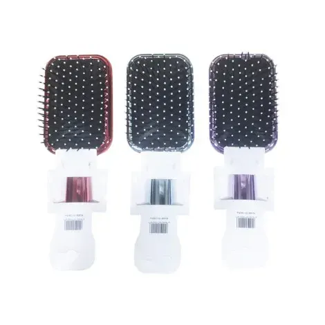 Multicolor Square Shape Hair Brush With Mirror — OTHERS hair care product