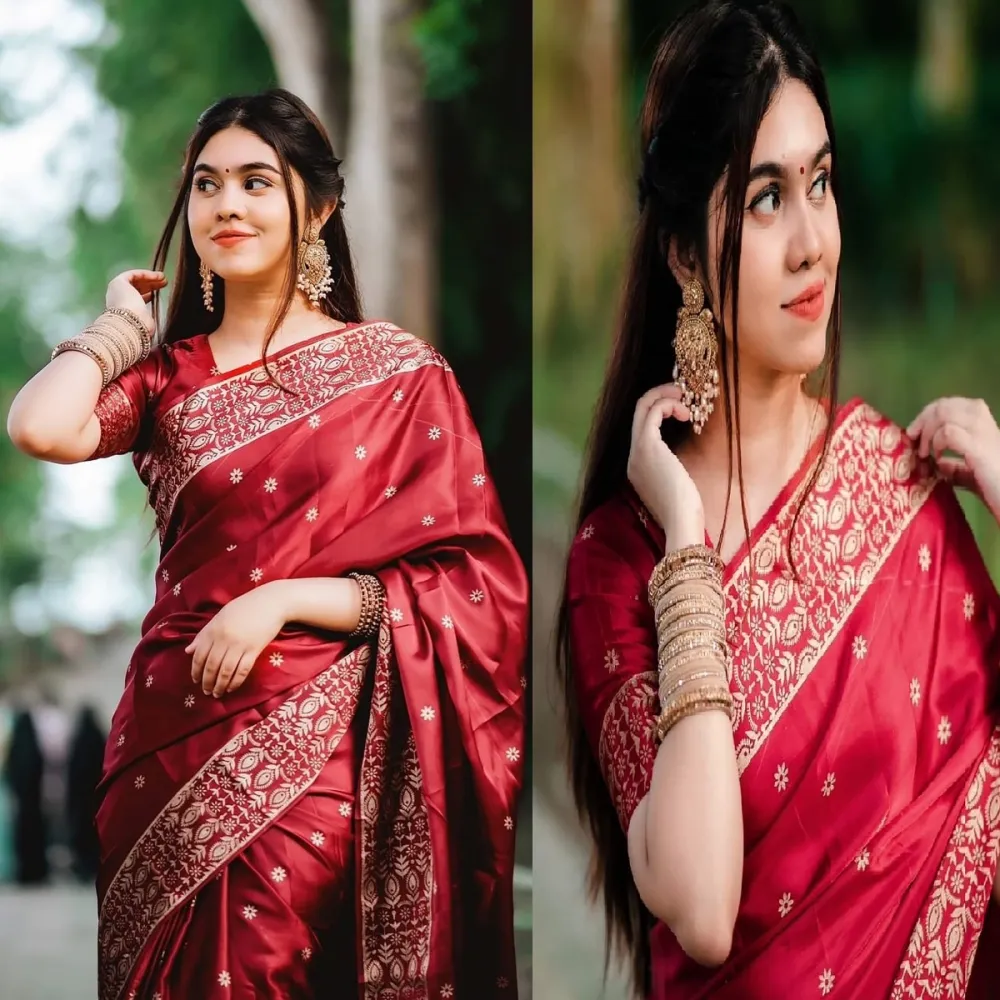 Red Woven Saree