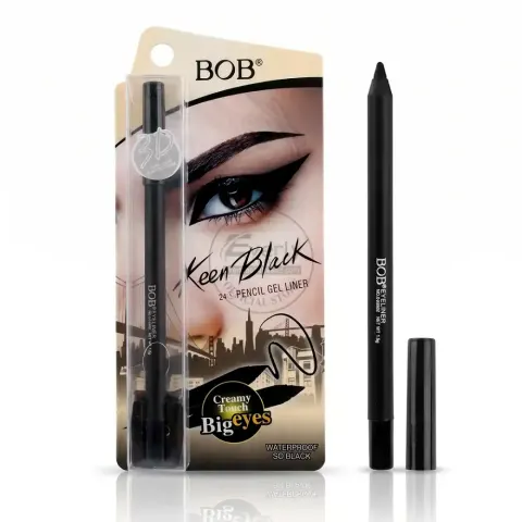 BOB Keen Black Pencil Gel Liner 3D Kajal — BOB