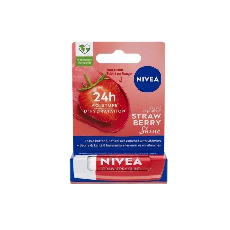 Nivea Strawberry Shine Lip Balm 4.8g — NIVEA lip care product
