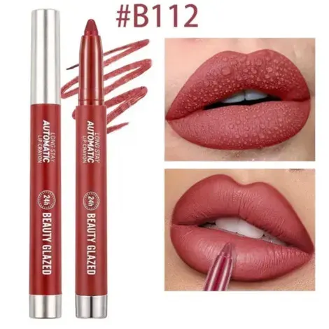 Beauty Glazed Long Stay Automatic Lip Crayon - B112 Burgundy — BEAUTY GLAZED lip colour