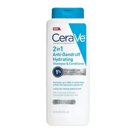 CeraVe 2in1 Anti-Dandruff Hydrating Shampoo and Conditioner 355ml — CERAVE hair care product