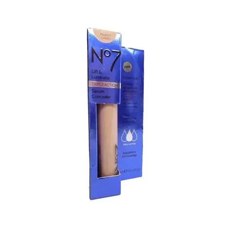 No7 Lift & Luminate Triple Action Serum Concealer - Medium Golden — No7 face serum