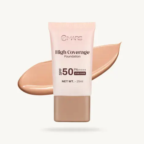 Mars High Coverage Foundation SPF50 PA++++ 25ml - 06 Honey Tan — MARS sunscreen