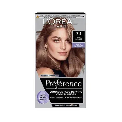 L'Oreal Hair Color Preference 7.1 Ash Blonde — LOREAL hair care product