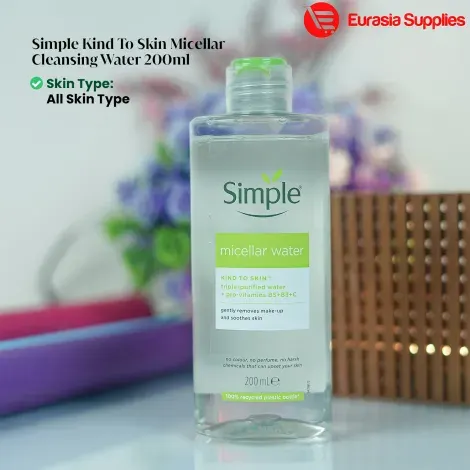Simple Kind To Skin Micellar Cleansing Water 200ml — SIMPLE cleanser