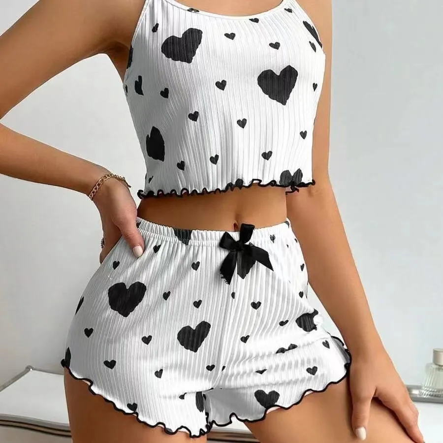 Women's Two-Piece Short Sleepwear & Loungewear Set - Shopemart