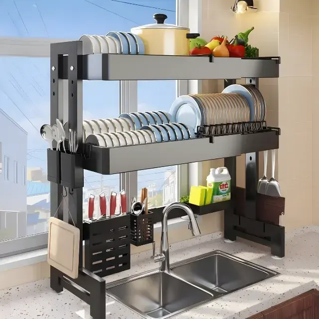 Expandable Multi Functional Sink Dish Rack