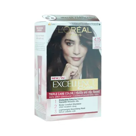 L'Oreal Excellence Frosted Brown Hair Colour Cream-4.15 — LOREAL hair care product