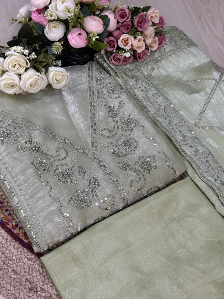 Premium Embroidered Jimmy Chu Georgette 4-Piece Set for Women - Shopemart 1