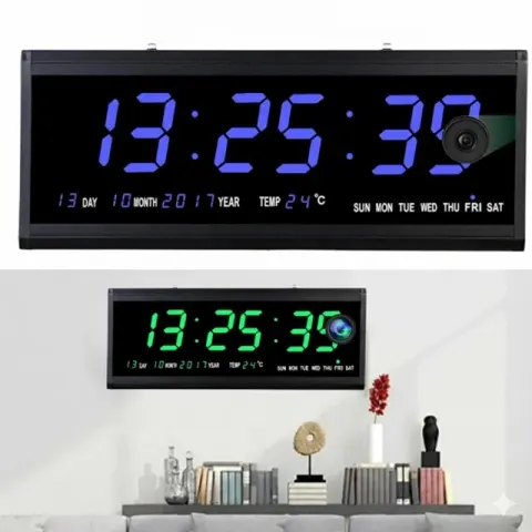 Wall Clock LED Night Vision IP Camera
