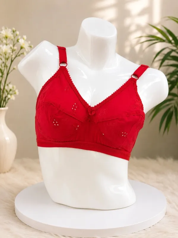 Non-Padded Plus Size Cotton Blend Bra for Women - Shopemart 1