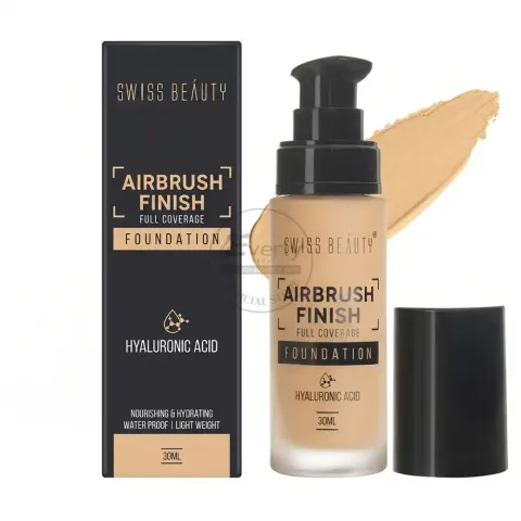 Swiss Beauty Airbrush Finish Full Coverage Foundation - 30ml — Swiss Beauty