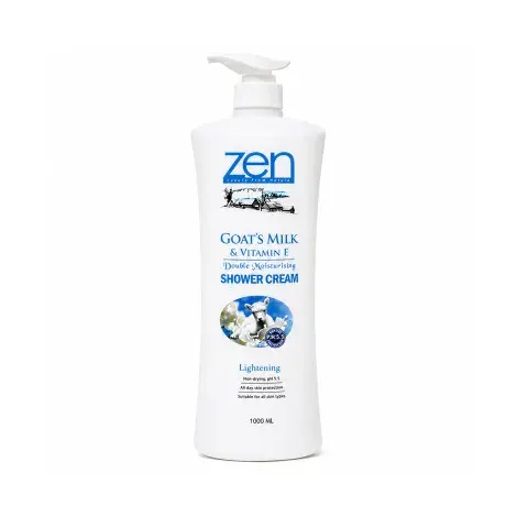 Zen Garden Goat's Milk & Vitamin E Deep Moisturising Lightening Shower Cream 1000ml — ZEN GARDEN moisturiser