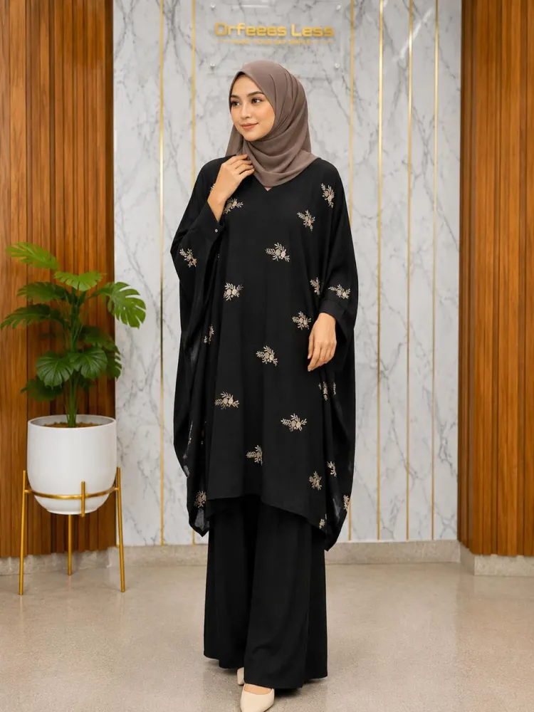 Casual Embroidered Kaftan Set – Premium CEY Fabric - Shopemart 1