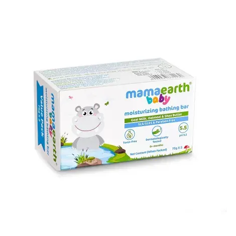 Mamaearth Baby Moisturizing Bathing Bar 75g x 2Pcs — MAMA EARTH moisturiser