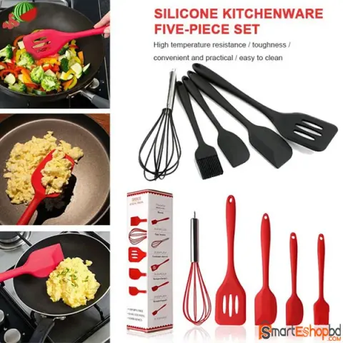 5PCS Silicone Kitchen Utensils