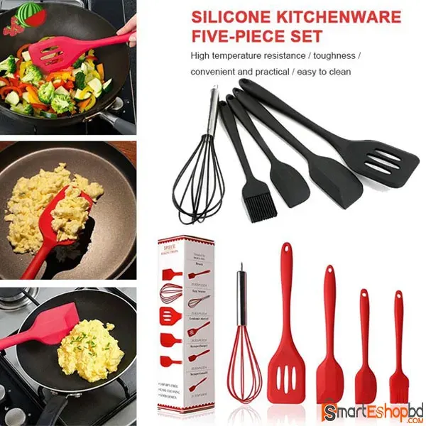 5PCS Silicone Kitchen Utensils