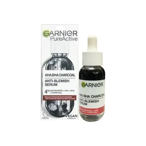 Garnier AHA BHA Charcoal Anti Blemish Serum 30ml — GARNIER face serum