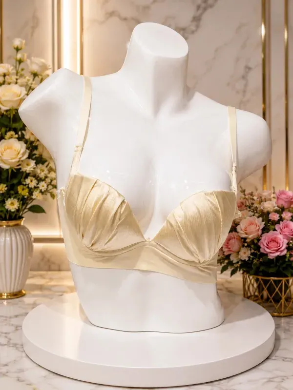 Cream Dixa Wireless Push-Up Bra