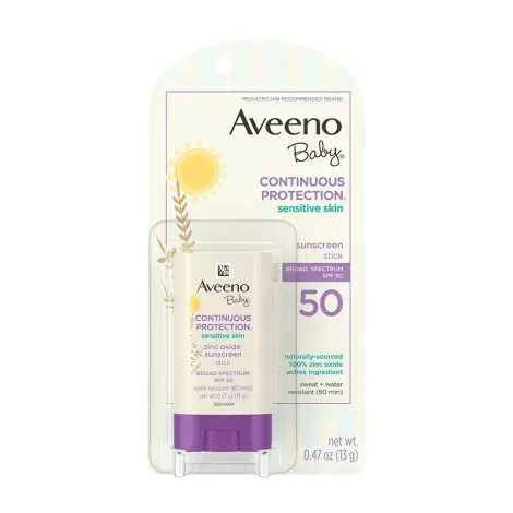 Aveeno Baby Sensitive Skin Sunscreen Stick SPF50 13g — AVEENO sunscreen