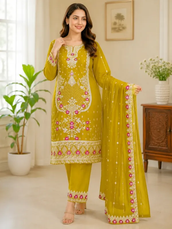 Stylish Embroidered Star Georgette 4-Piece for Women