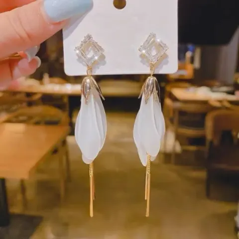 Feather Tassel Earrings-10115