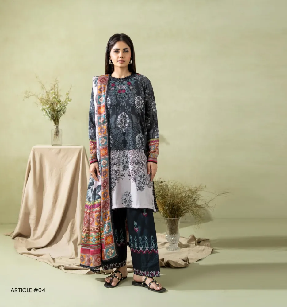 Pakistani Lawn Suit three piece collection - Shopemart 1