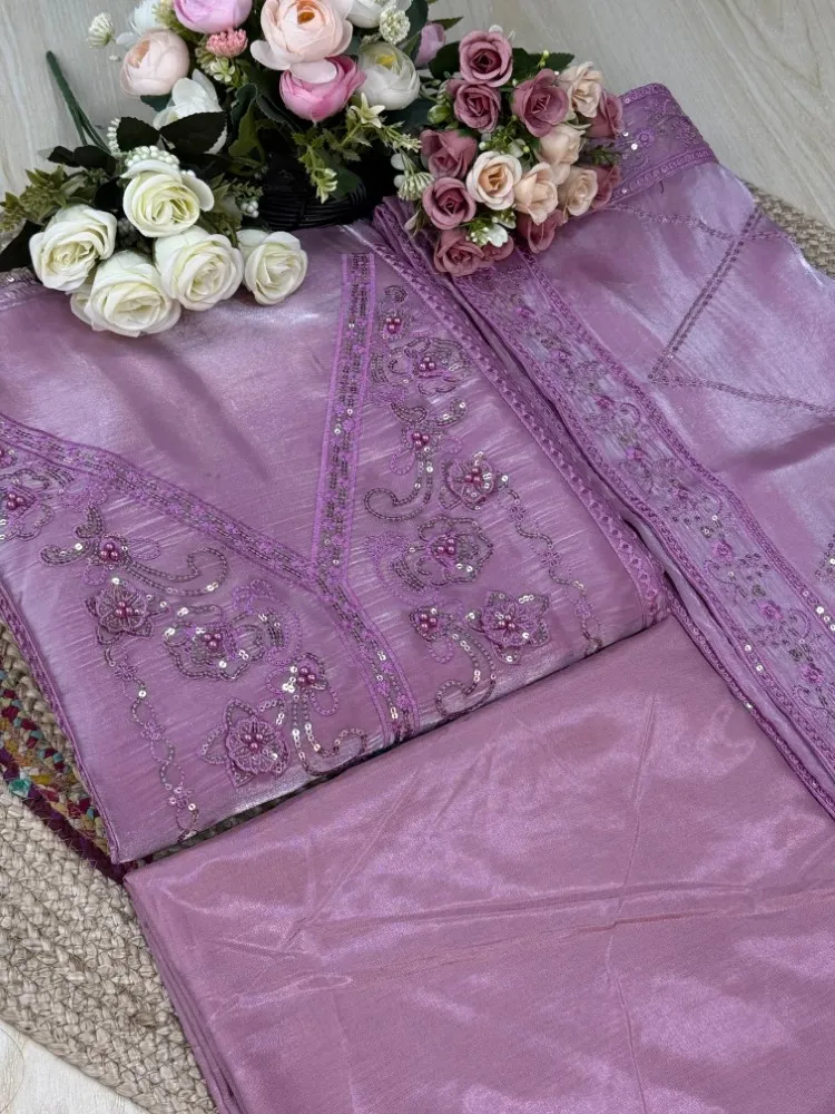 Premium Embroidered Jimmy Chu Georgette 4-Piece Set for Women - Shopemart 1