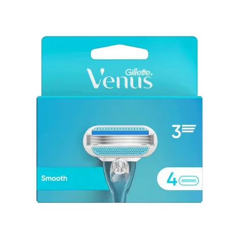Gillette Venus Smooth 3 Razor Blades, 4 Cartridges — GILLETTE grooming product