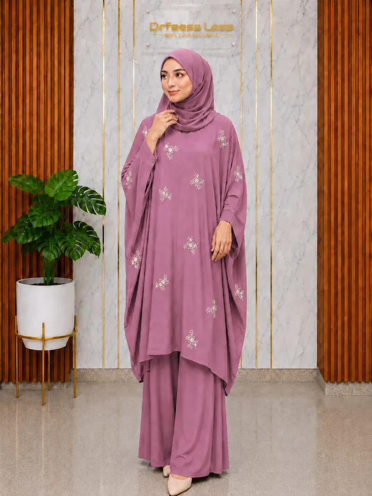 Casual Embroidered Kaftan Set – Premium CEY Fabric - Shopemart