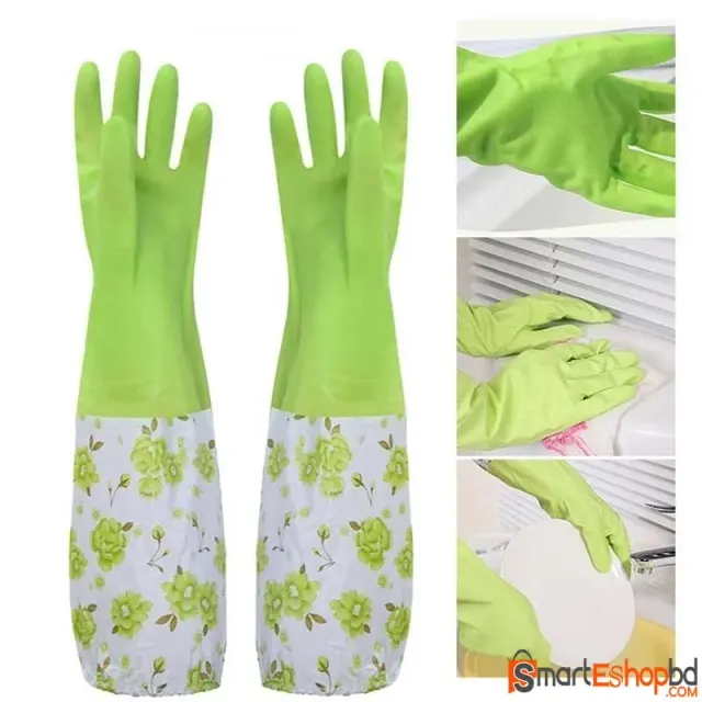 Rubber Cleaning Gloves Kitchen Dishwashing Glove