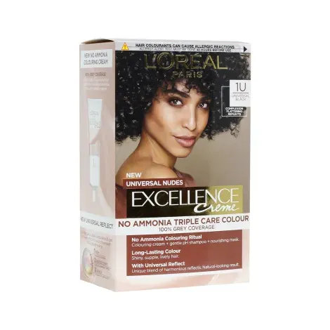 L'Oreal Excellence No Ammonia Triple Care Colour - 1U Universal Black — LOREAL beauty product