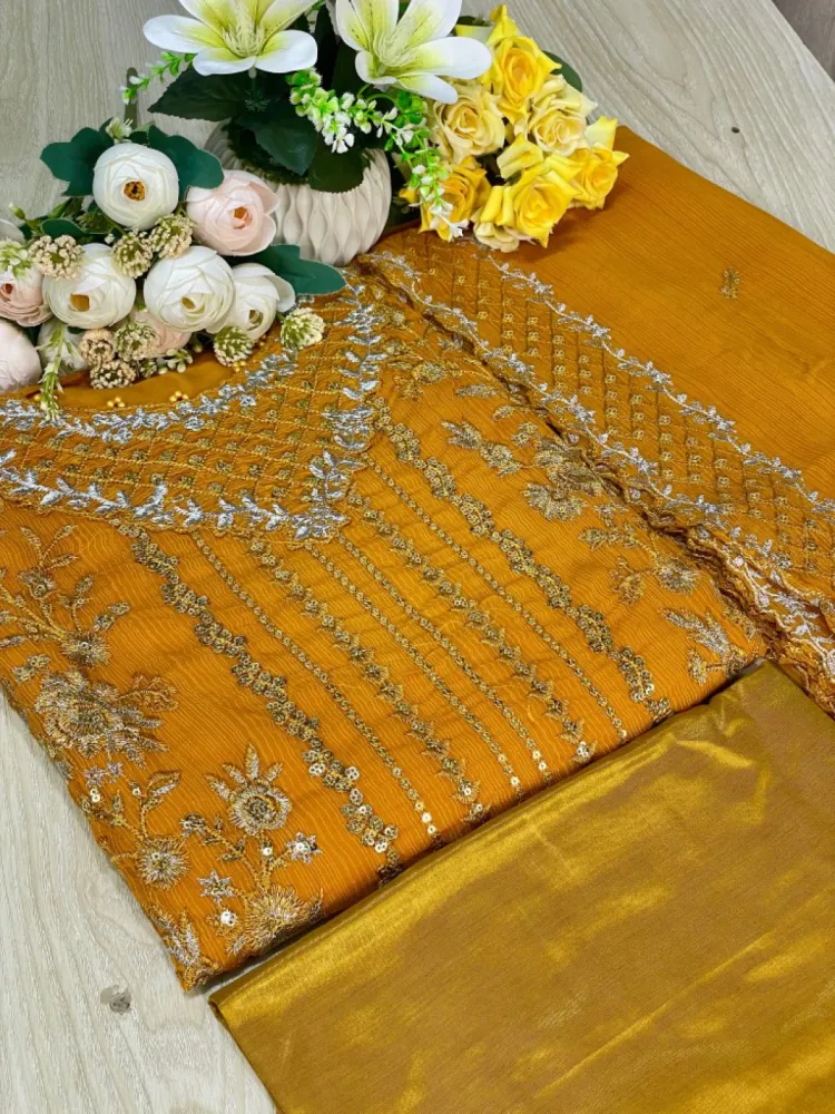 Georgette Semi Stitched Salwar Suit - Shopemart 1