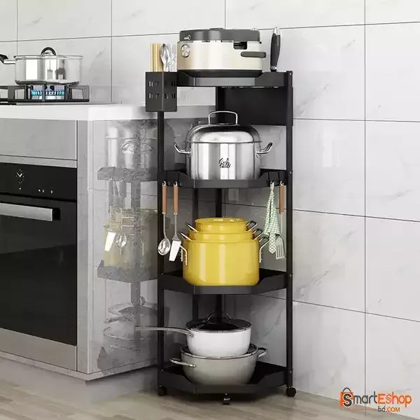 Folding kitchen storage Shelf 4 layers