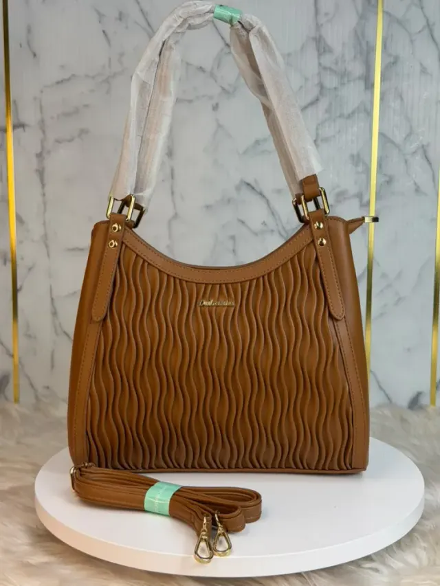 Premium Textured PU Leather Women's Shoulder & Crossbody Handbag - Shopemart 1