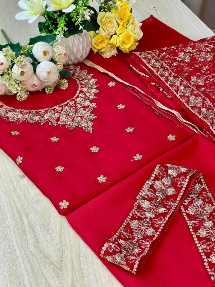 Georgette Semi Stitched Salwar Suit - Shopemart 1