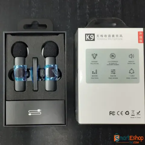 K9 Double Wireless Microphone 2 in 1