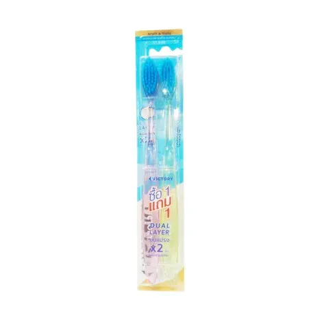 Victory Dual Layer Clear Soft & Thin Toothbrush Twin Pack — VICTORY beauty product