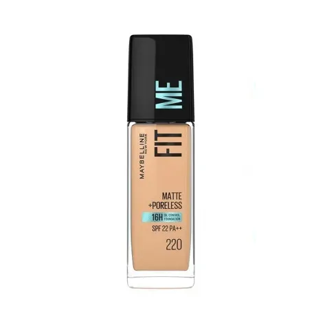 Maybelline Fit Me Matte Poreless 16H Oil Control Foundation- 220 — MAYBELLINE makeup product