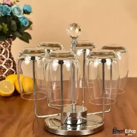 Stainless Steel Rotating Cup Mug Glass Holder
