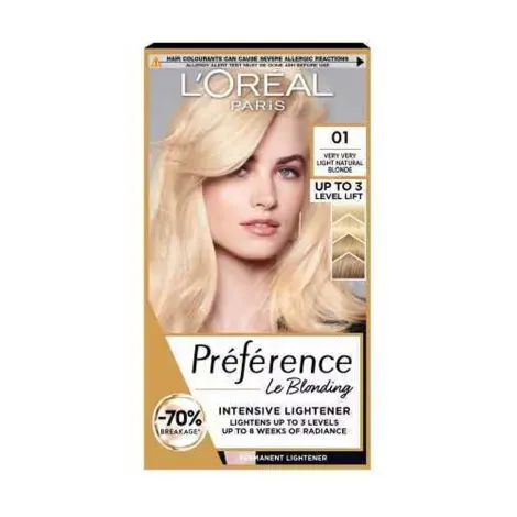 Loreal Hair Color Preference - 01 Very Very Light Natural Blonde — LOREAL hair care product
