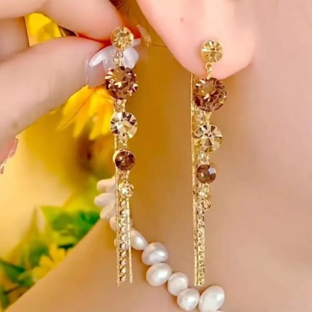Diamond Cut Long Earrings-10123