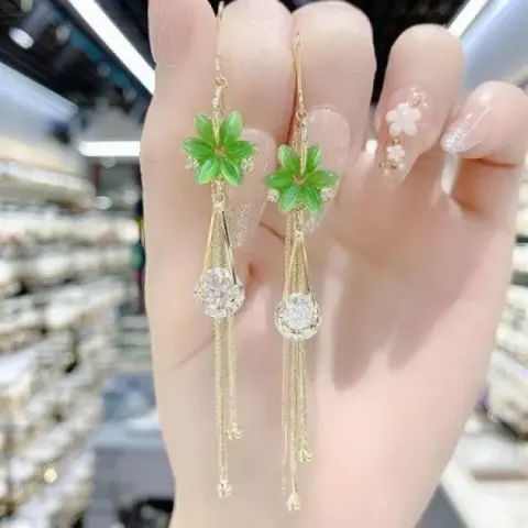 Long Tassel Earrings-10107