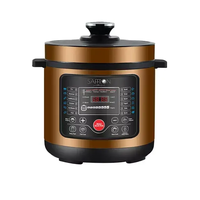 Jusal 6L Electric Pressure Cooker - Golden — Saffron Jusal Ltd