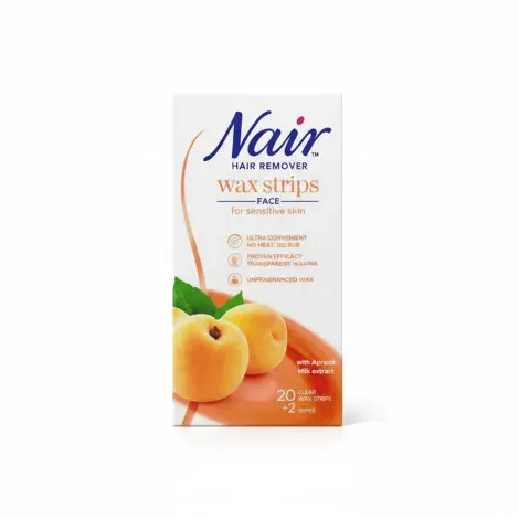 Nair Hair Remover Wax Strips Face For Sensitive Skin 20 Wax Strips — NAIR hair care product