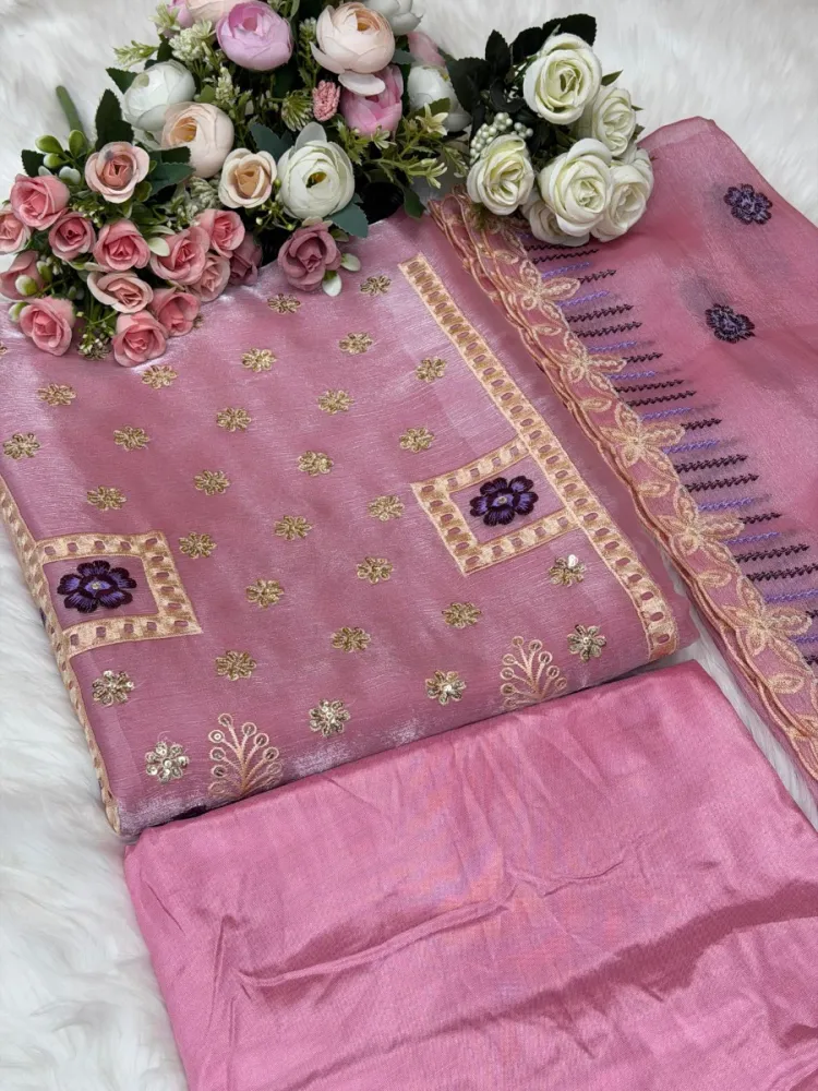 Premium Embroidered Jimmy Chu Georgette 4-Piece Set for Women - Shopemart 1