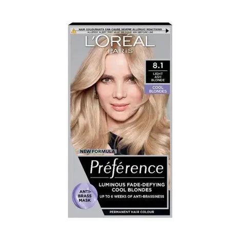 Loreal Hair Color Preference - 8.1 Light Ash Blonde — LOREAL hair care product